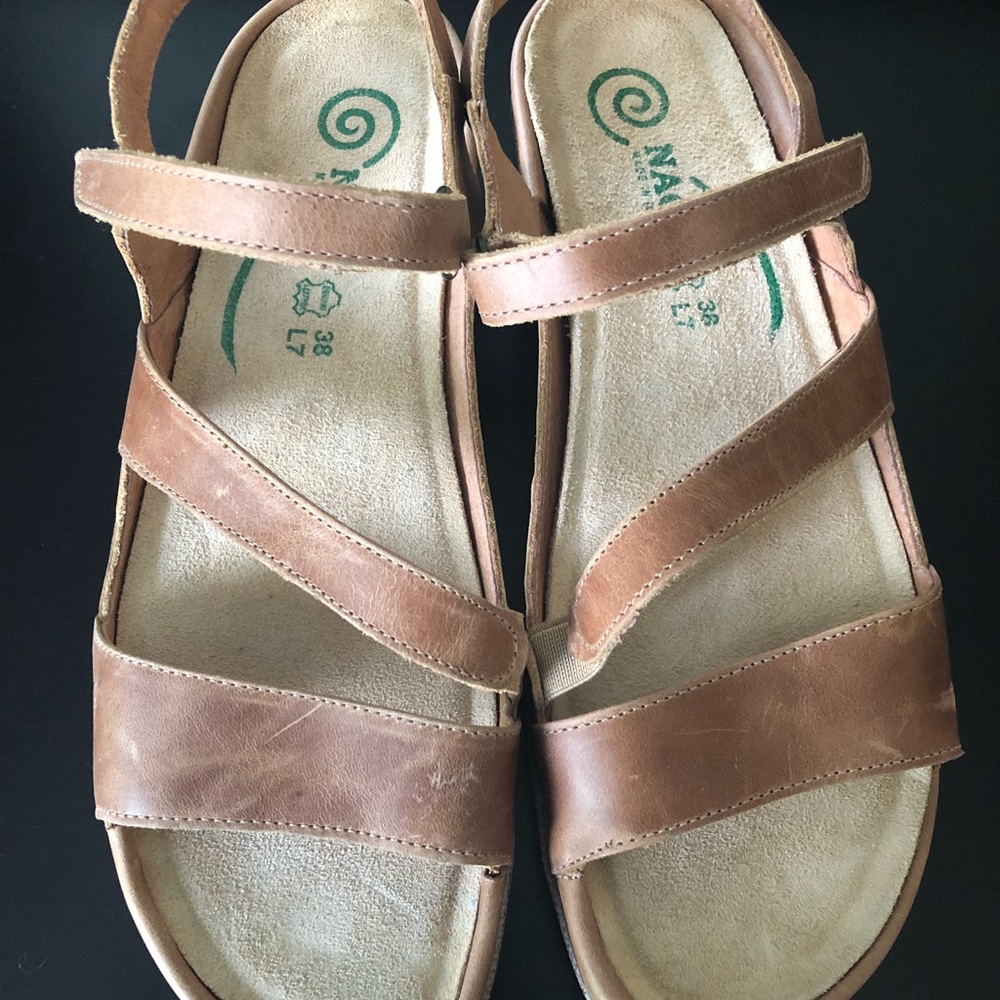 NAOT Brown/Tan Sandals, Size 7